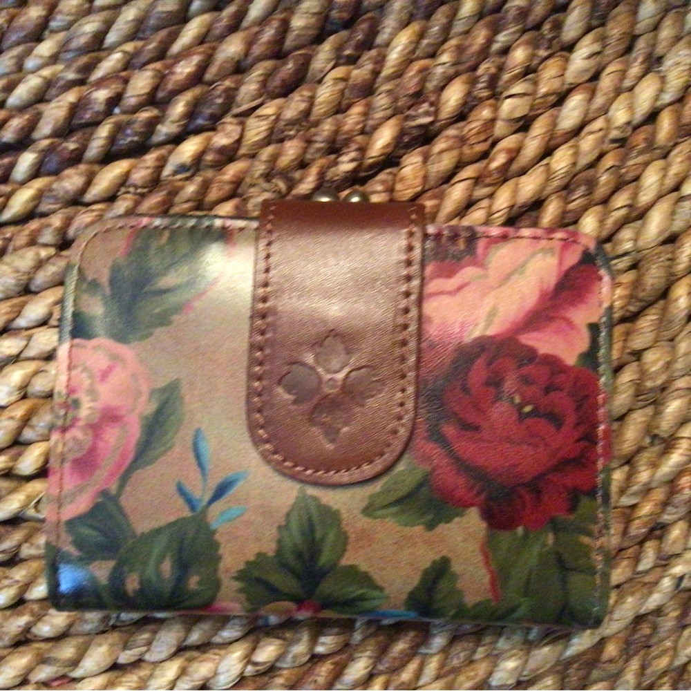 Patricia Nash Red and Green Floral Wallet